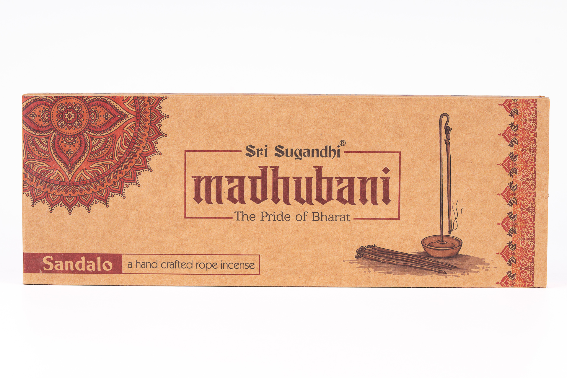 Madhubani hand crafted rope incense Sandal