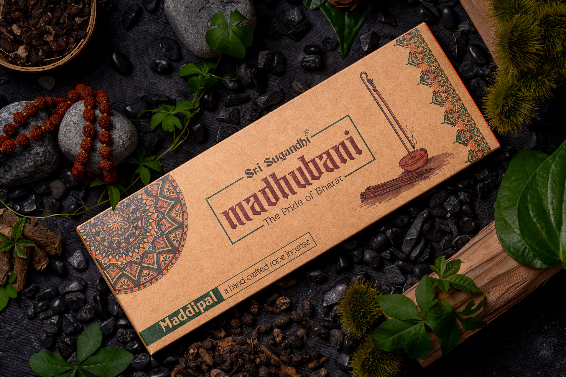 Madhubani hand crafted rope incense MADDIPAL