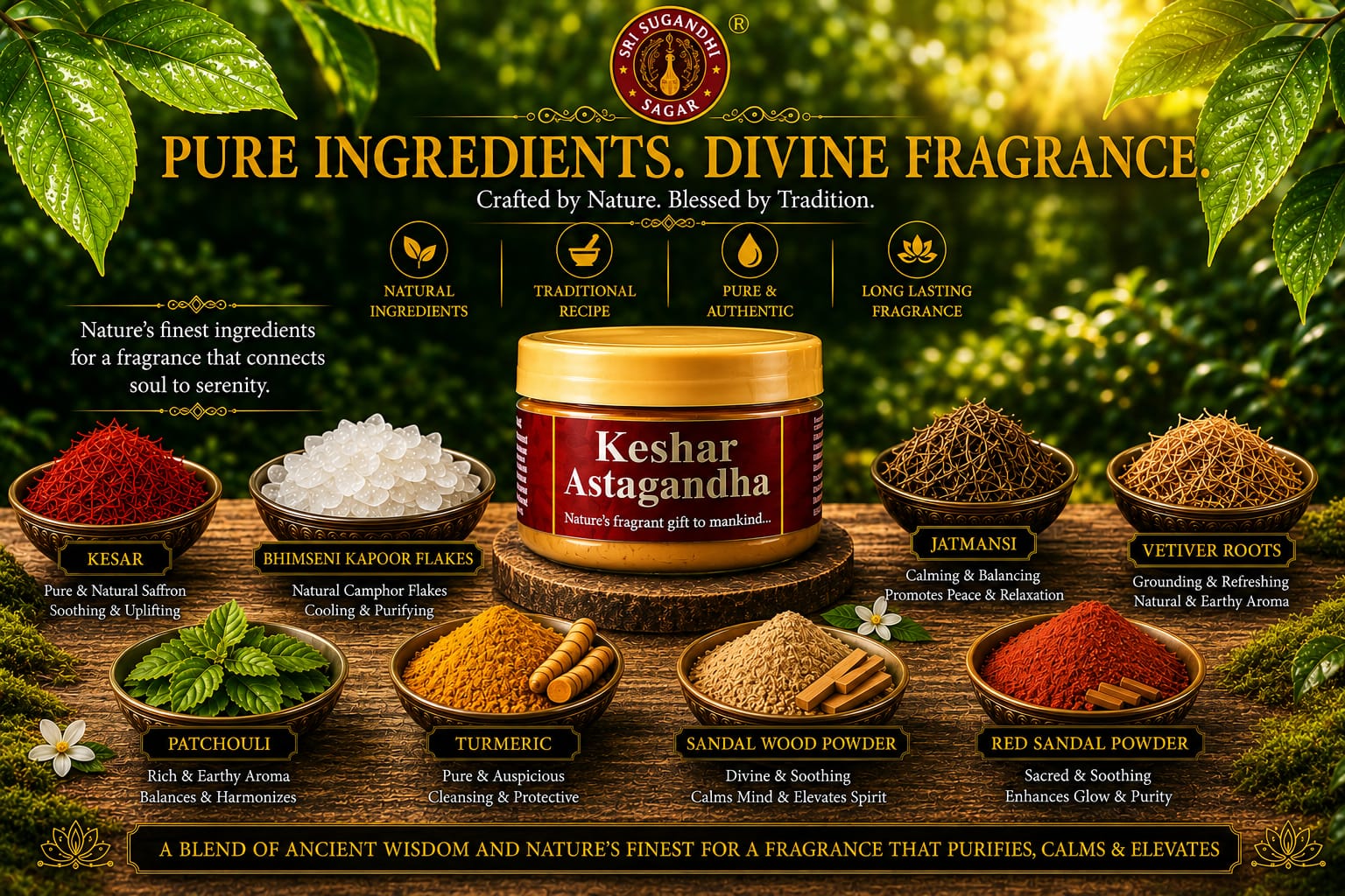 Keshar astagandha tilaka